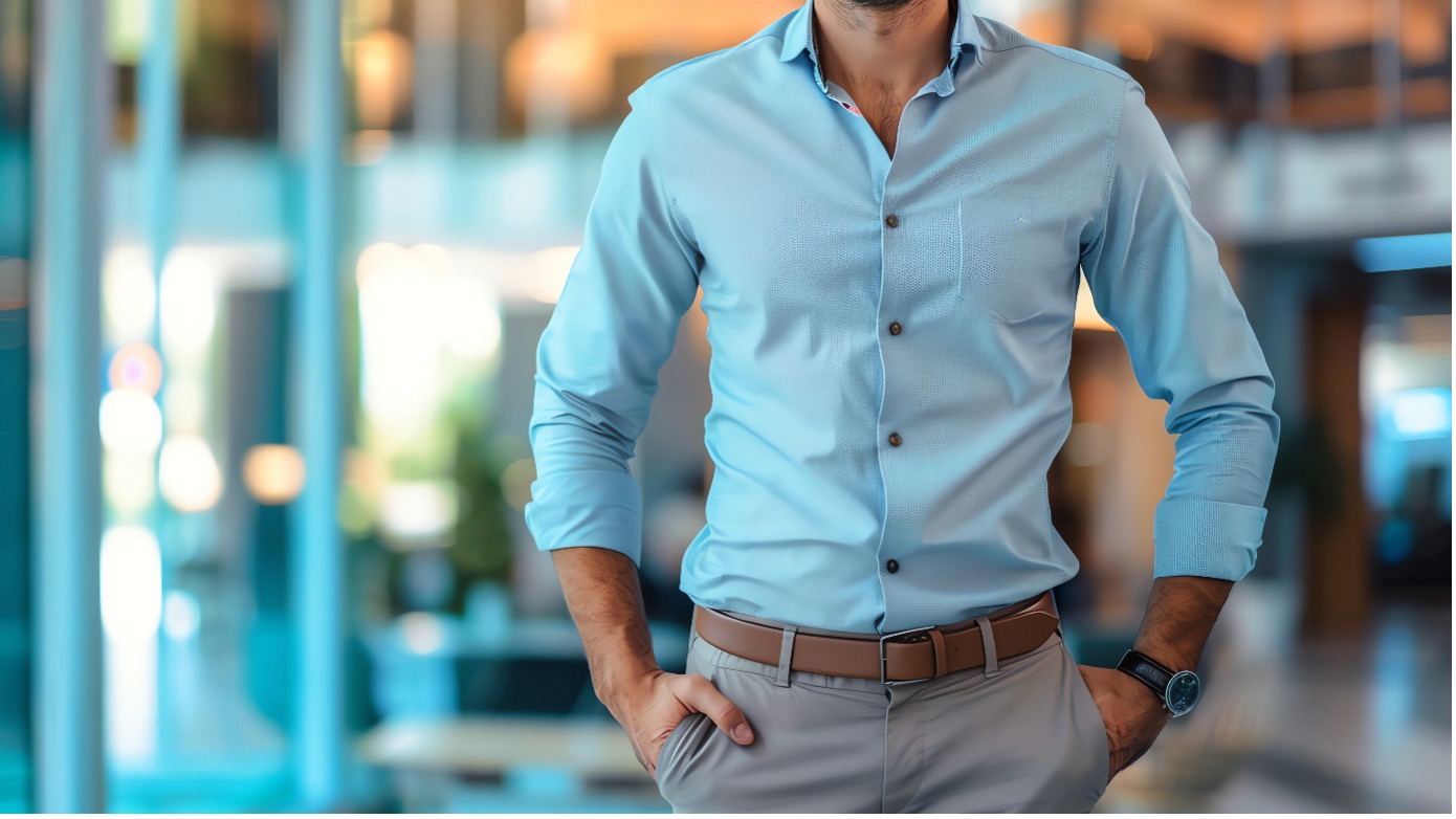 Businesshemden für Herren Blau